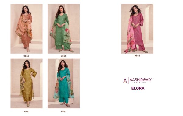 AASHIRWAD CREATION ELORA PREMIUM TUSSAR SILK SALWAR SUITS WHOLESALE