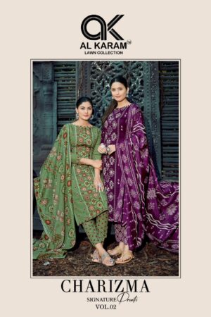 AL KARAM CHARIZMA SIGNATURE PRINT VOL 02 PAKISTANI SUITS SUPPLIER