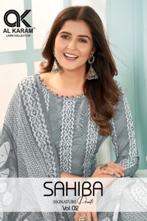 AL KARAM SAHIBA SIGNATURE PRINT VOL 02 COTTON WHOLESALE SUITS ONLINE
