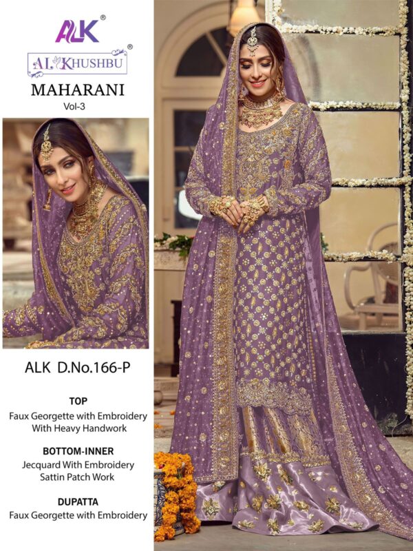 AL KHUSHBU MAHARANI VOL 3 166 GEORGETTE PAKISTANI SUITS WHOLESALER