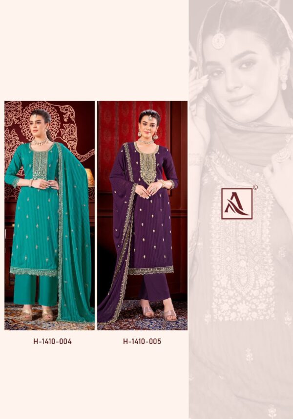 ALOK SUIT DOR H 1410 PREMUIM SELF WEAVING SALWAR SUITS ONLINE WHOLESALE