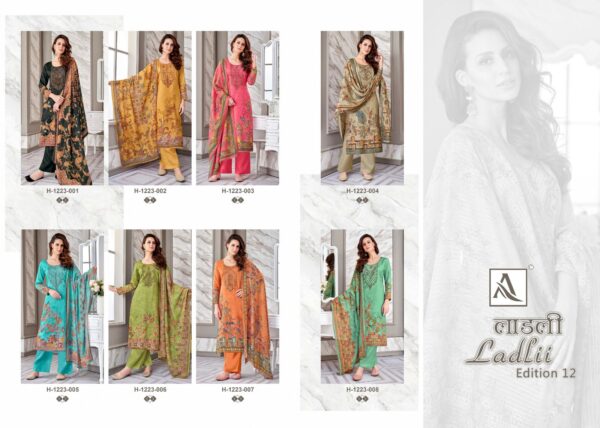 ALOK SUIT LADLII-12 PURE ZAM COTTON PRINTED SALWAR SUITS SUPPLIER