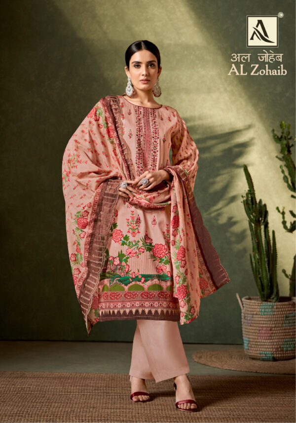 ALOK SUITS AL ZOHAIB H 1437 COTTON WHOLESALE SUITS CATALOGUE