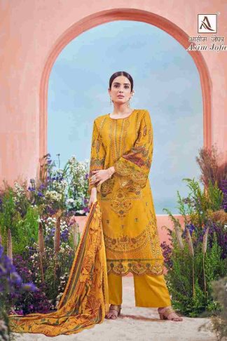 ALOK SUITS ASIM JOFA H 1441 KARACHI SALWAR SUITS CATALOGUE