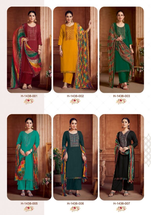 ALOK SUITS H 1438 JAIMALA NIGAAR 23 PURE REYON SUITS WITH CATALOGUE PRICE