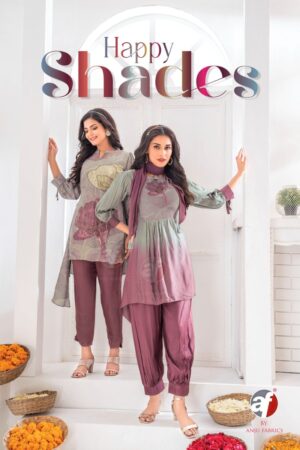 ANJU FABRICS NATURAL CREPE WITH DIGITAL PRINT KURTI CATALOGUE