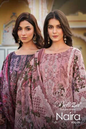 BELLIZA 864 NAIRA VOL-26 COTTON WHOLESALE PAKISTANI SUITS ONLINE