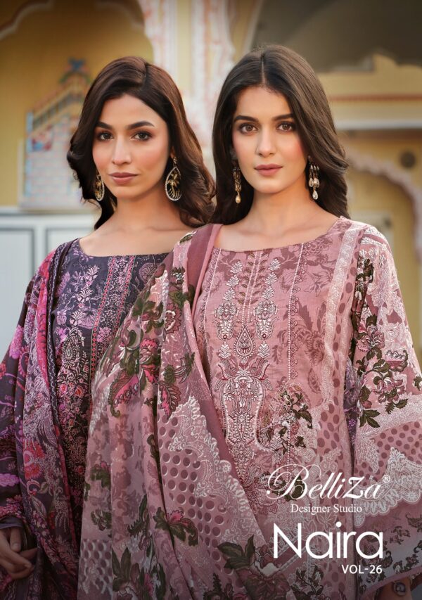 BELLIZA 864 NAIRA VOL-26 COTTON WHOLESALE PAKISTANI SUITS ONLINE