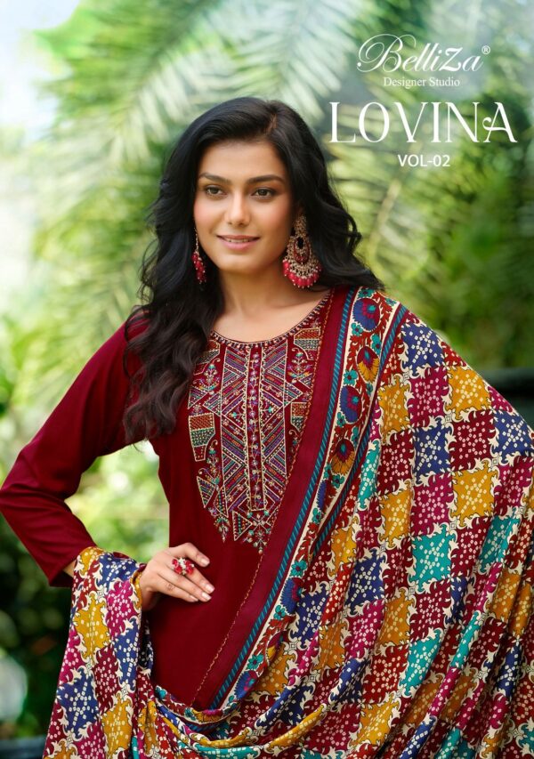 BELLIZA DESIGNER LOVINA VOl-2 869 PURE VISCOSE WHOLESALE SUITS