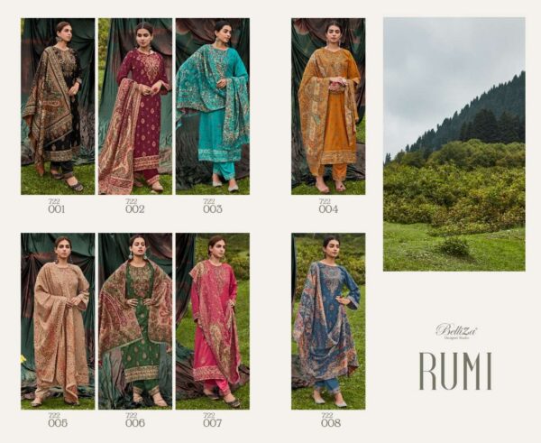 BELLIZA DESIGNER RUMI ORIGINAL WOOL PASHMINA SALWAR SUITS WHOLESALE