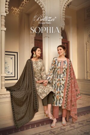 BELLIZA DESIGNER SOPHIA 873 COTTON DIGITAL PRINTED SUITS CATALOGUE