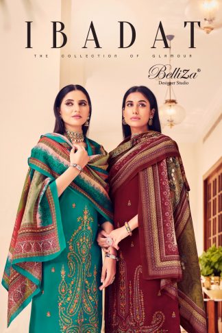 BELLIZA IBADAT 810 WHOLESALE PAKISTANI SUITS CATALOGUE DEALERS