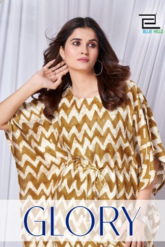 BLUE HILLS 1001 TO 1004 KAFTAN GLORY REYON PRINT GOWN WHOLESALE