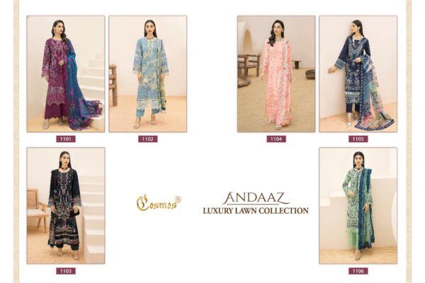 COSMOS ANDAAZ LUXURY LAWN COLLECTION PAKISTANI SUITS ONLINE