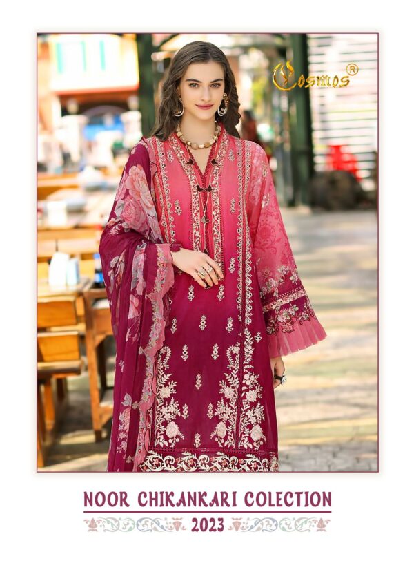 COSMOS NOOR CHIKANKARI COLLECTION PAKISTANI WHOLESALE SUITS ONLINE