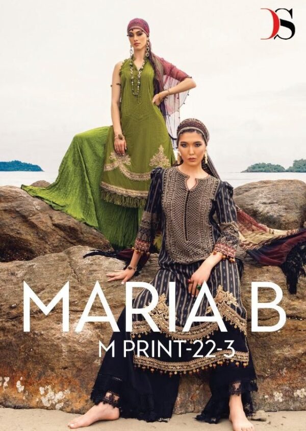 DEEPSY MARIAB MPRINT 22 -3 PASMINA PAKISTANI SUITS NEW CATALOGUE