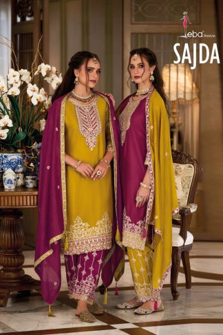 EBA LIFESTYLE SAJDA 1663 & 1664 PREMIUM SILK SALWAR SUITS SUPPLIER