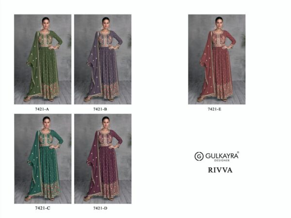 GULKAYRA DESIGNER RIVVA REAL GEORGETTE WEDDING DRESS COLLECTION 2024