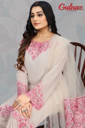 GULNAZ SIGNATURE GS 04 GEORGETTE EMBROIDERED READYMADE KURTI WHOLESALE