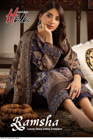 HALA RAMSHA VOL 1 COTTON PAKISTANI SALWAR SUITS WHOLESALE