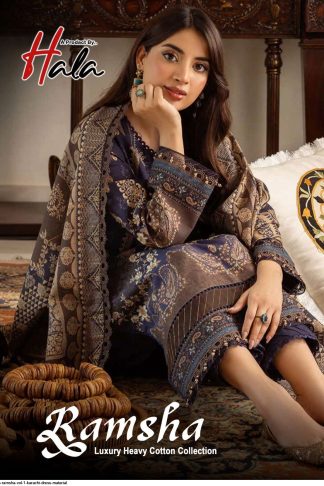 HALA RAMSHA VOL 1 COTTON PAKISTANI SALWAR SUITS WHOLESALE