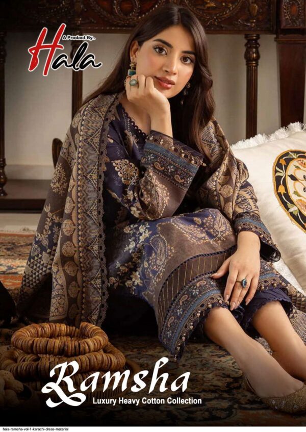 HALA RAMSHA VOL 1 COTTON PAKISTANI SALWAR SUITS WHOLESALE