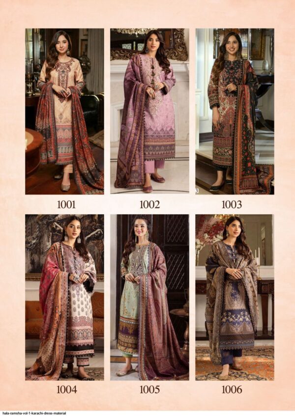 HALA RAMSHA VOL 1 COTTON PAKISTANI SALWAR SUITS WHOLESALE