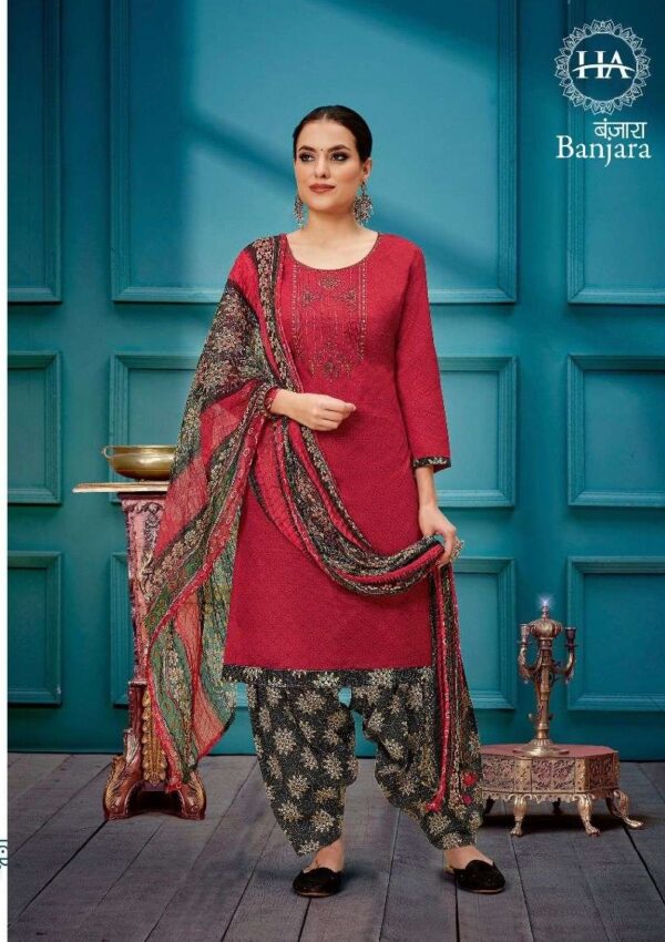 HARSHIT FASHION BANJARA S 1050 COTTON PRINTED UNSTITCHED SUITS BEST PRICE