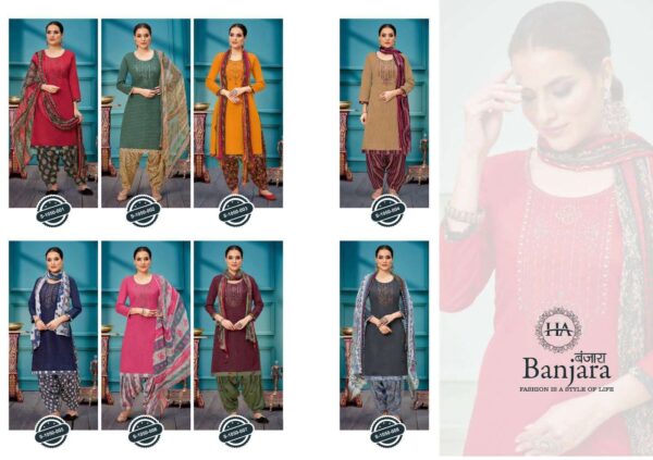 HARSHIT FASHION BANJARA S 1050 COTTON PRINTED UNSTITCHED SUITS BEST PRICE