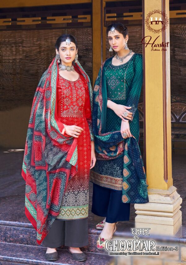 HARSHIT FASHION GHOOMER-3 PURE ZAM PAKISTANI SUITS SUPPLIER