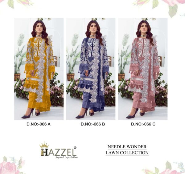 HAZZEL NEEDLE WONDER LAWN COLLECTION 066 PAKISTANI SUITS ONLINE