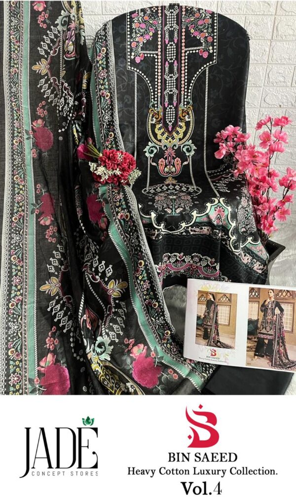 JADE BIN SAEED HEAVY COTTON LUXURY COLLECTION VOLM 4 SUITS CATALOGUE