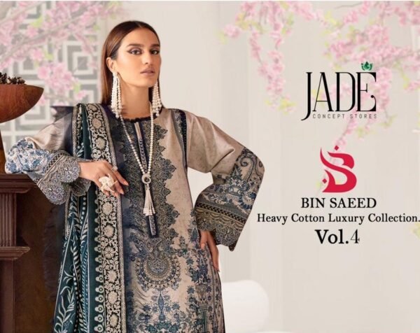 JADE BIN SAEED HEAVY COTTON LUXURY COLLECTION VOLM 4 SUITS CATALOGUE