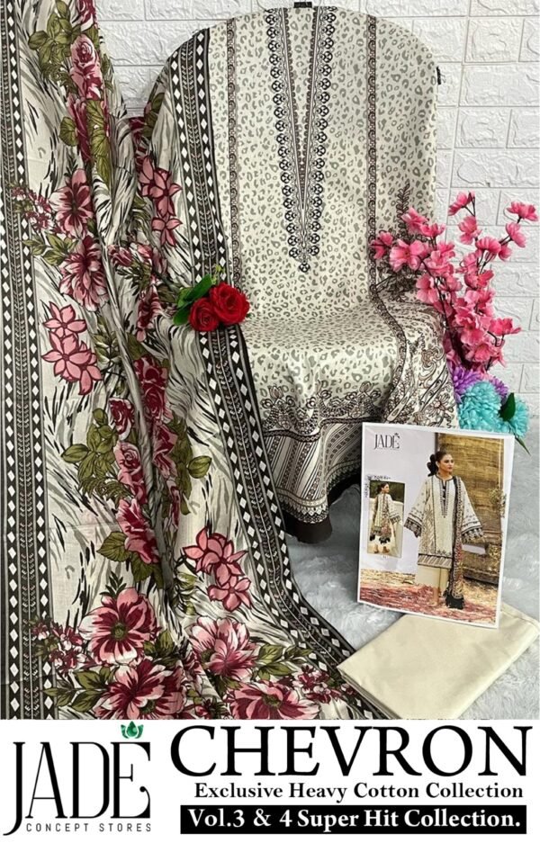 JADE CHEVRON EXCLUSIVE SUPER HIT COLLECTION HEAVY COTTON SUITS SUPPLIER - Image 6