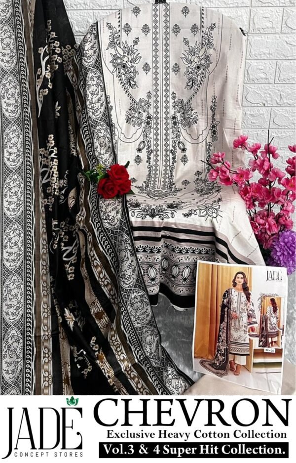 JADE CHEVRON EXCLUSIVE SUPER HIT COLLECTION HEAVY COTTON SUITS SUPPLIER - Image 7
