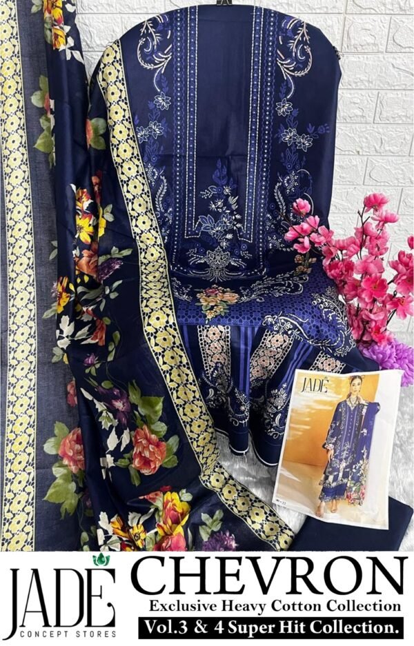 JADE CHEVRON EXCLUSIVE SUPER HIT COLLECTION HEAVY COTTON SUITS SUPPLIER - Image 2