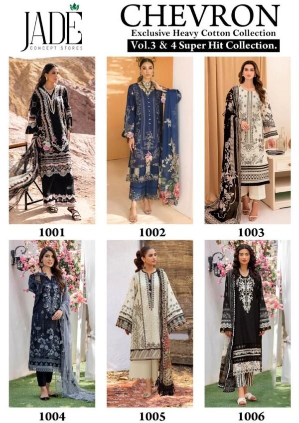 JADE CHEVRON EXCLUSIVE SUPER HIT COLLECTION HEAVY COTTON SUITS SUPPLIER