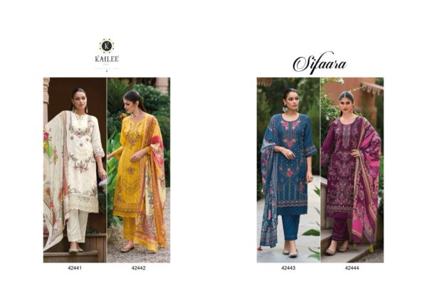 KAILEE FASHION SIFAARA 42441 TO 42444 PAKISTANI SUITS ONLINE WHOLESALE