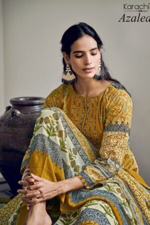 KARACHI AZALEA COTTON PAKISTANI UNSTICHED SALWAR SUITS SUPPLIER