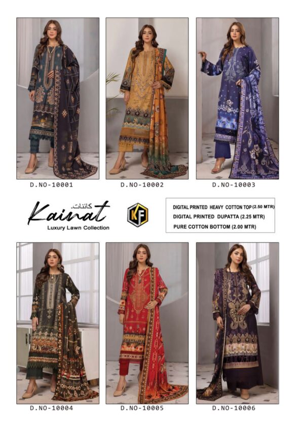 KEVAL FAB KAINAT VOL-10 PAKISTANI LAWN COTTON SUITS WHOLESALE