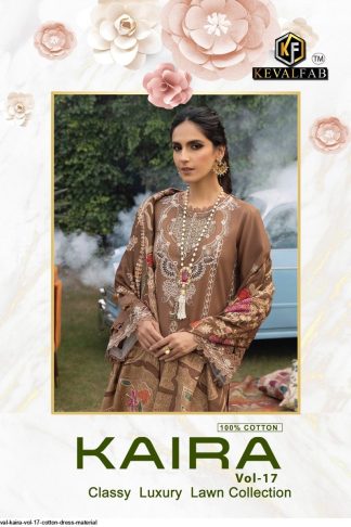 KEVAL FAB KAIRA VOL 17 LAWN COTTON PAKISTANI DRESS MATERIAL CATALOGUE