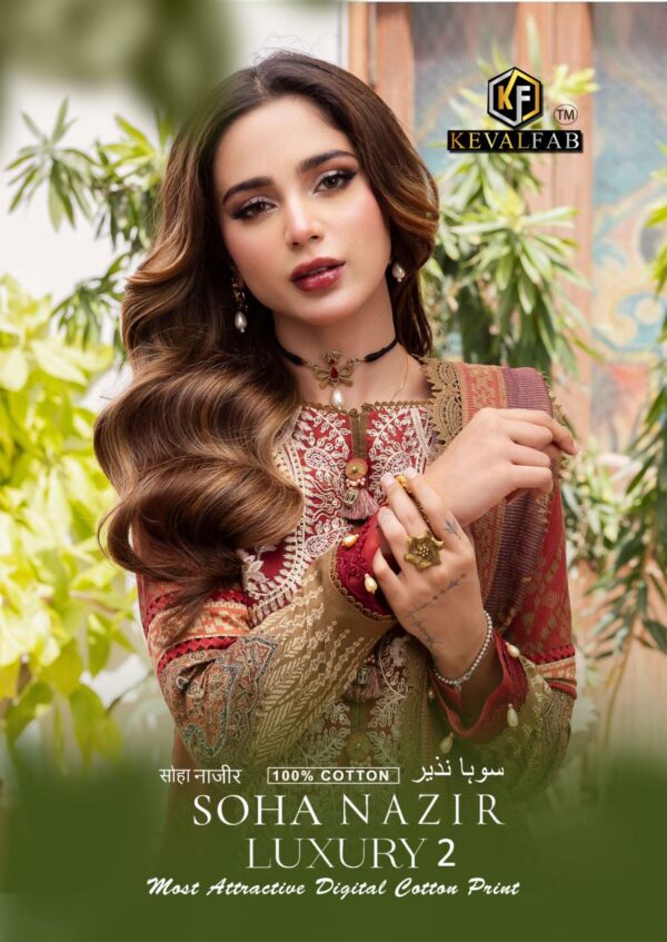 KEVAL FAB SOHA NAJIR VOL 2 COTTON PAKISTANI SUITS NEW CATALOGUE