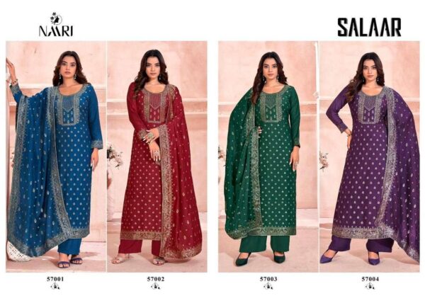 NAARI SALAAR-MUSLIN JACARD WHOLESALE SUITS CATALOGUE MANUFATURE