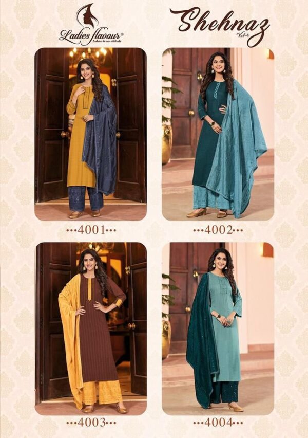 LADIES FLAVOUR SHEHNAZ VOL 4 READYMADE KURTIS CATALOGUE