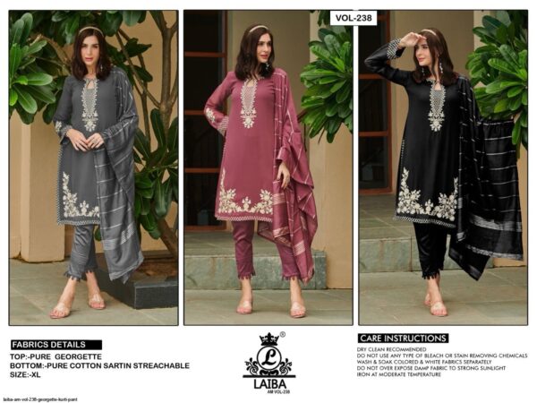 LAIBA AM VOL 238 READYMADE PAKISTANI KURTI DESIGN 2024