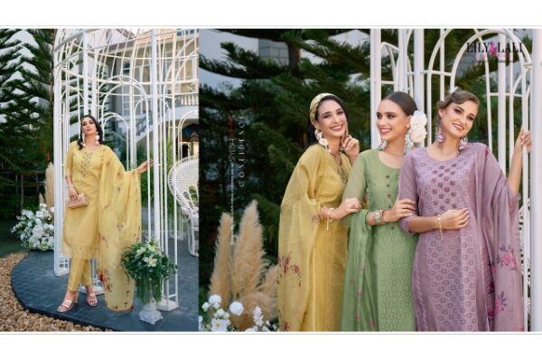 LILY & LALI CHIKAN KARI ORGANZA SALWAR SUITS CATALOGUE SUPPLIER