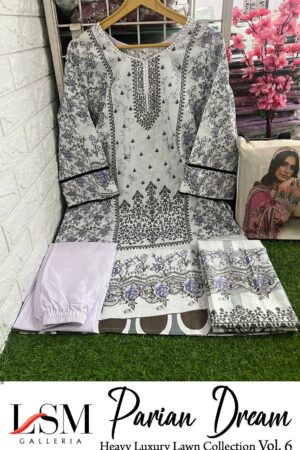 LSM GALLERIA PARIAN DREAM HEAVY LUXURY LAWN COLLECTION VOL 6 PAKISTANI KURTI