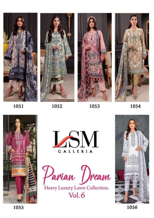 LSM GALLERIA PARIAN DREAM HEAVY LUXURY LAWN COLLECTION VOL 6 PAKISTANI SUITS