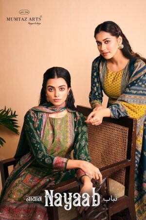 MUMTAZ ARTS NAYAAB PURE VISCOSE MUSLINE PAKISTANI SUITS CATALOGUE