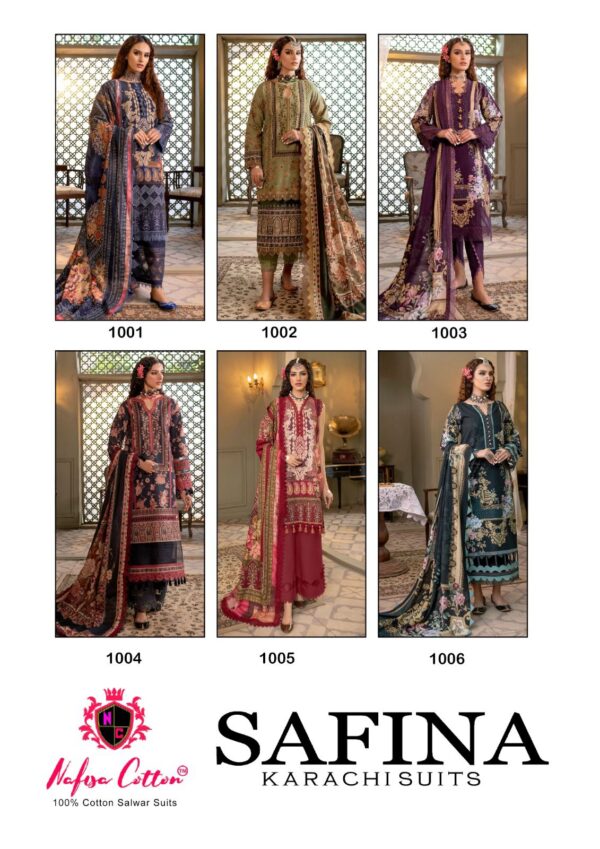 NAFISHA COTTON SAFINA KARACHI SUITS VOL 01 PAKISTANI SUITS WHOLESALE